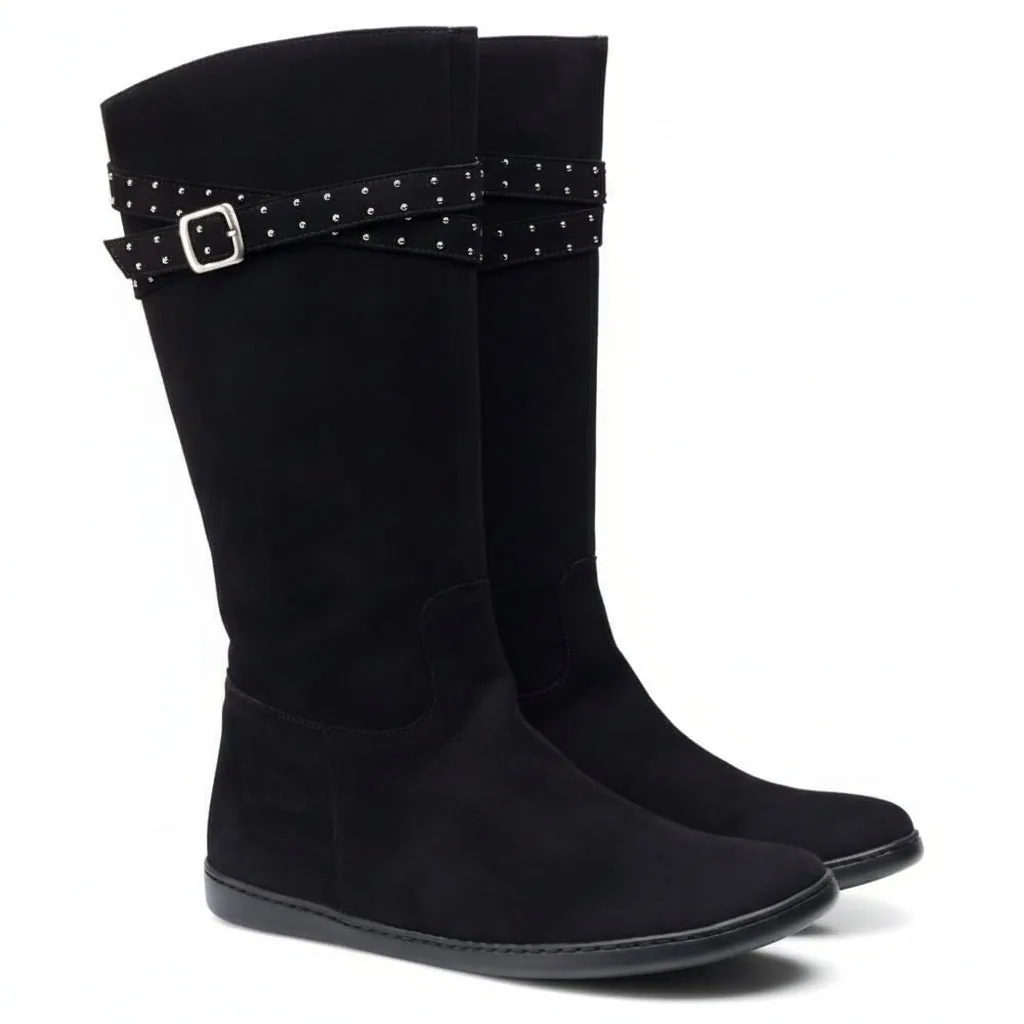 Женские ботинки ZAQQ ATTRAQT Velours Black (чёрный цвет)