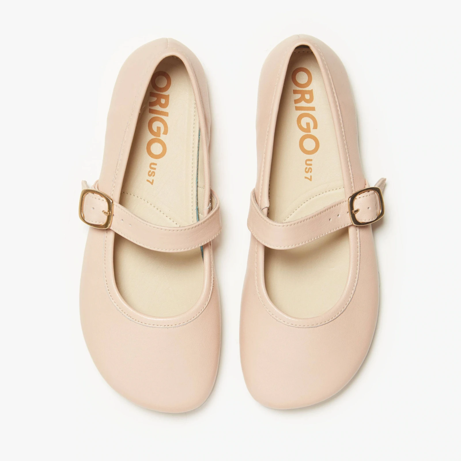 Босоногие туфли Origo Classic Mary Jane — пудровый, фото 4