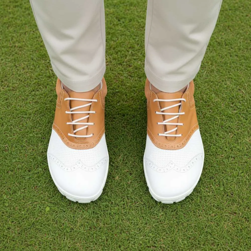 Полуботинки для гольфа ZAQQ LINQ Golf Brown Waterproof, фото 12