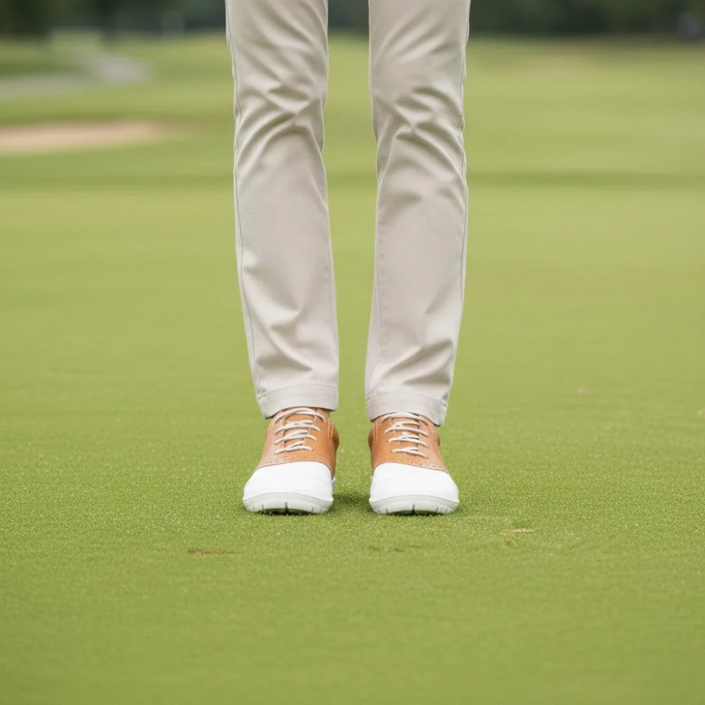 Полуботинки для гольфа ZAQQ LINQ Golf Brown Waterproof, фото 17
