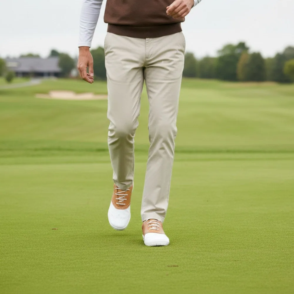 Полуботинки для гольфа ZAQQ LINQ Golf Brown Waterproof, фото 7