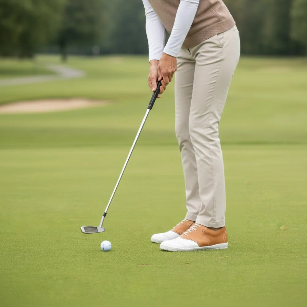Полуботинки для гольфа ZAQQ LINQ Golf Brown Waterproof, фото 6