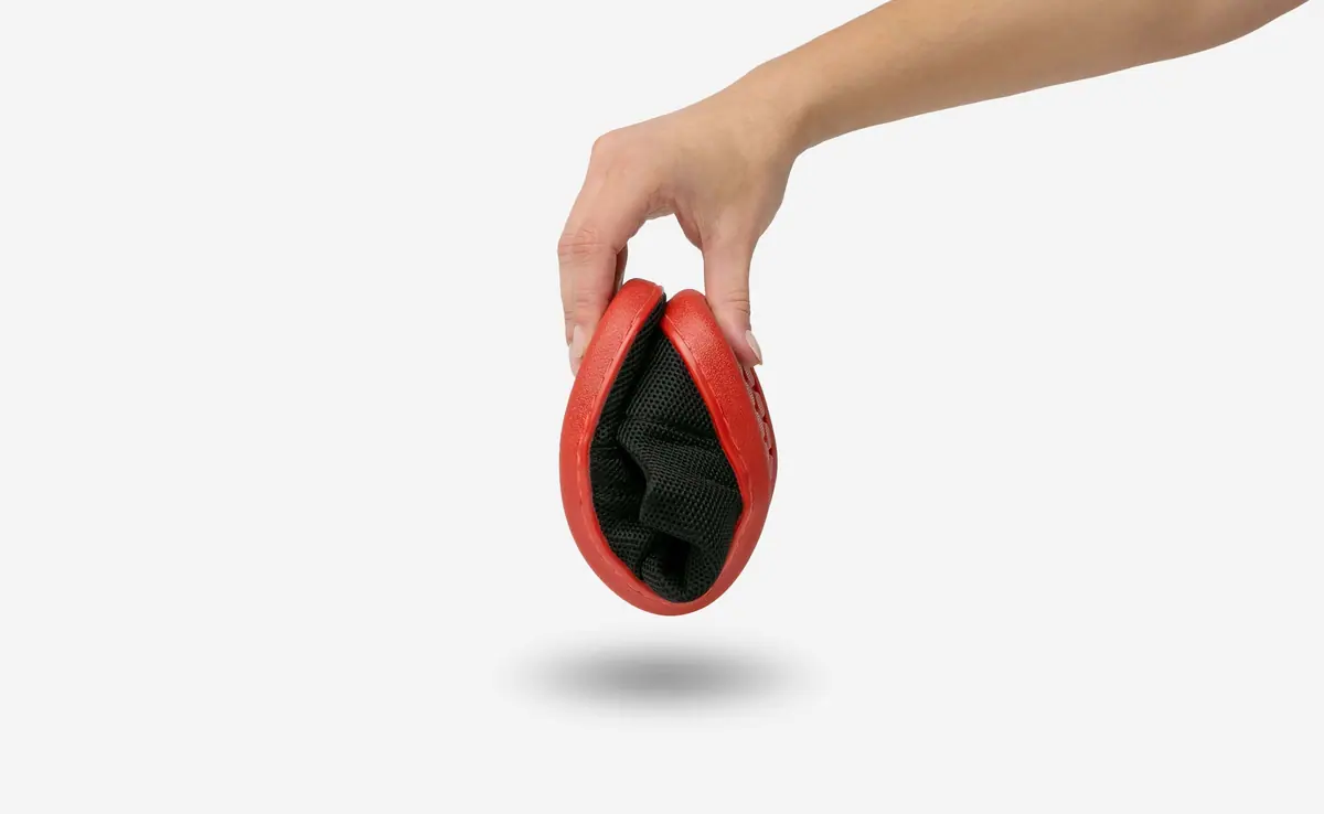 Босоногие кроссовки Feelgrounds Original Mesh — чёрный и красный, фото 4