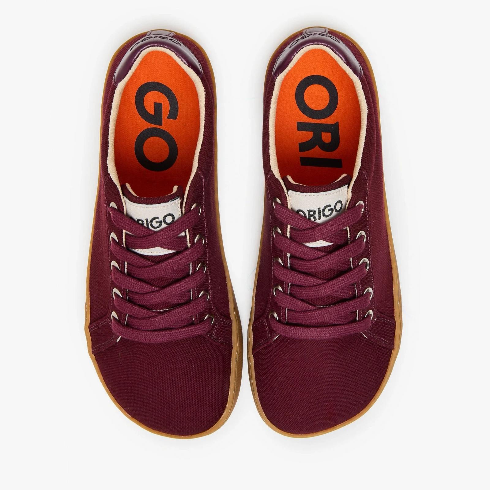 Босоногие кеды Origo Everyday Sneaker Gen 4 — бордовый с янтарной подошвой, фото 5