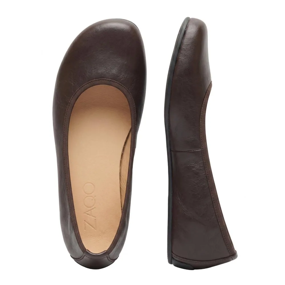 Женские балетки ZAQQ QARMA Dark Brown (тёмно-коричневый цвет), фото 3