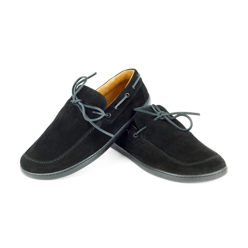 Мокасины для женщин и мужчин ZAQQ QEA Velours Black (чёрный цвет)