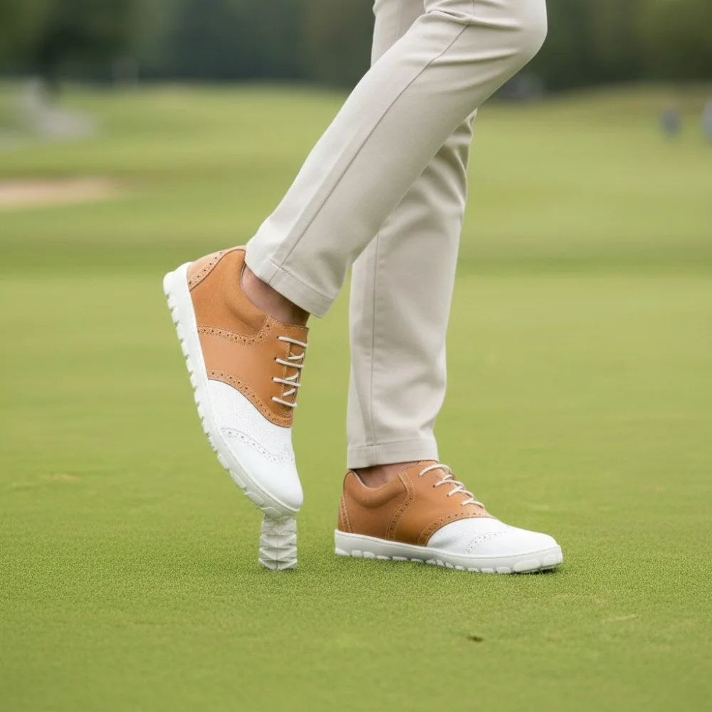 Полуботинки для гольфа ZAQQ LINQ Golf Brown Waterproof, фото 11